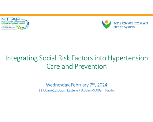 2.7.24 – Integrating Social Risk Factors in Hypertension Prevention